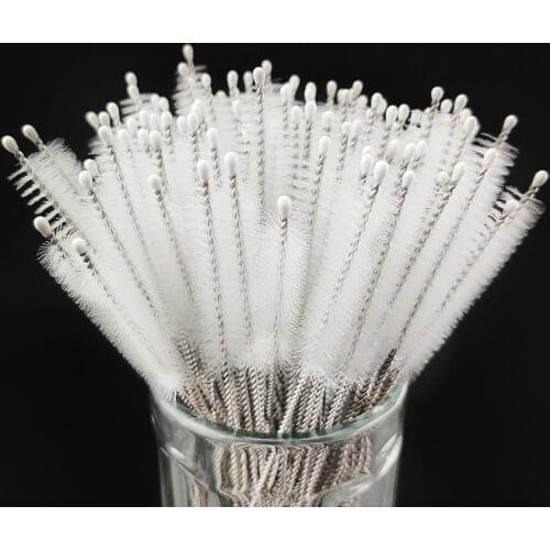 Stainless Nylon Cleaning Brushes Test Tube Glass Cup Bottle Brush Straw Washing Cleaner Kitchen Home Bristle Kit