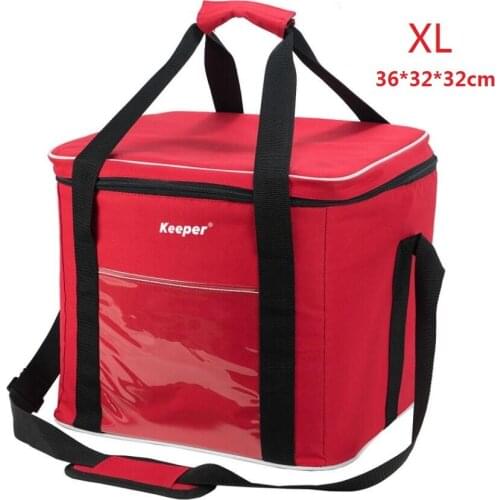 Super Large Cooler Bag With Frame, Red Insulated Picnic Bag Encryption 600D Oxford Cloth+PE Foam+PEAV; Bolsa Termica Grande