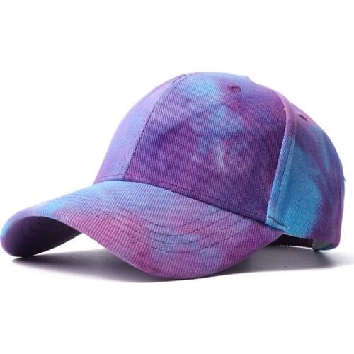 Tie-dye Gradient Color Baseball Caps Men And Womens Spring And Summer Shade Hats Korean Retro Cotton Outdoor Sport Snapback Cap