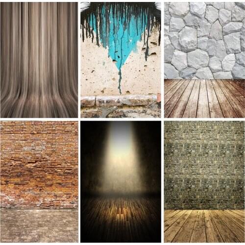 Vinyl Custom Wood Board Floor Brick Wall Photography Backdrops Props Vintage Photo Studio Background 201028ZQS-01