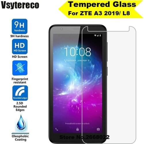 Screen Protector ZTE Blade L8 Tempered Glass ZTE Blade A3 2019 Tempered Glass ZTE Blade L8 BladeL8 L 8 Protective Film