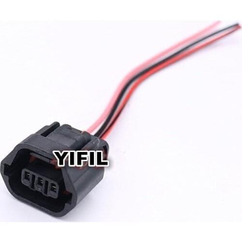 10pcs/lot 3 Pin/Way Female EVO Mivec Cam Camshaft Sensor Auto Sealed Connector Plug With Pigtail For Mitsubishi Nissan Qashqai