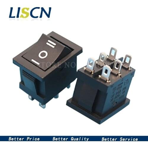 10pcs switch 15*21mm 6 Pin 3 files KCD1-203 Ship type switch 6P3T 21*15