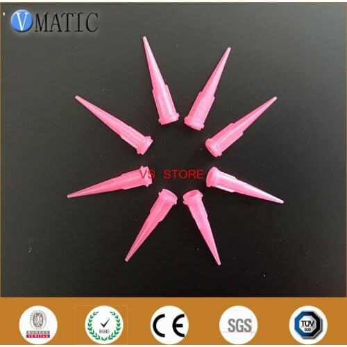 High Quality 100Pcs 20G TT Tapered Tips Dispensing Needles Pink Color Plastic Glue Dispenser Needle Nozzle
