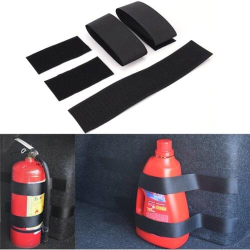 4Pcs Car fire extinguisher Bind Belt Stickers Storage Organizer Fire Equipment Durable
