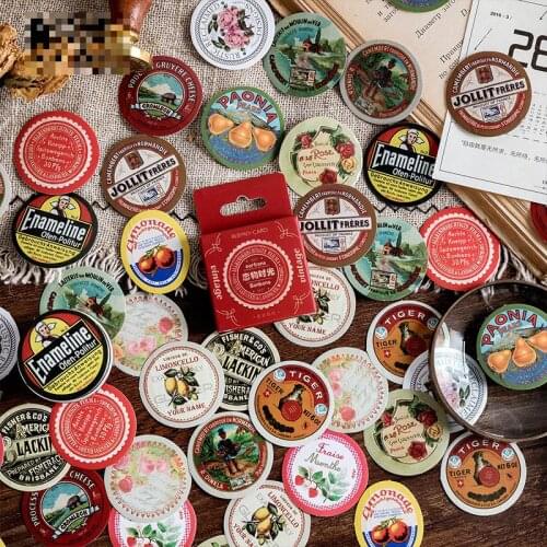45sheets/set Sticker Set Retro Series Diy Cute Stickers Ins Style Scrapbooking School Suppliers Stationery Art Supplies