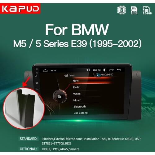 Kapud Android 10.0 Car Multimedia Player 9" Inch Navigation For Bmw X5 E53 E39 Auto Audio1998-2003 Radio Stereo BT GPS Wifi DSP