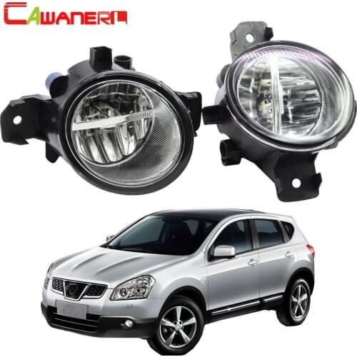 Cawanerl Car LED Bulb Right + Left Fog Light DRL Daytime Running Light 12V For Nissan Qashqai 2007 2008 2009 2010 2011 2012 2013