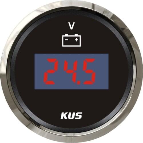 KUS 52mm digital voltmeter volatge gauge 9-32V for marine car with backlight