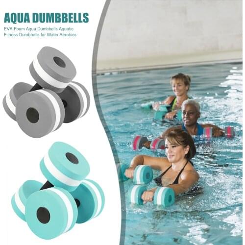 2pcs Foam Water Floating Dumbbell for Swimming Pool Aquatic Water Exercise Fitness Aqua Dumbbells Swimming Fitness Accessories