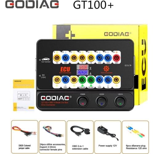 Godiag GT100+ GT100 Pro OBDII Breakout Box ECU Connector with Electronic Current Display
