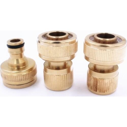 1/2"&3/4" Brass Tap Connnector With Flow Connector Hose Fittings & Coupling Garden Hose Connectors Watering & Irrigation X102