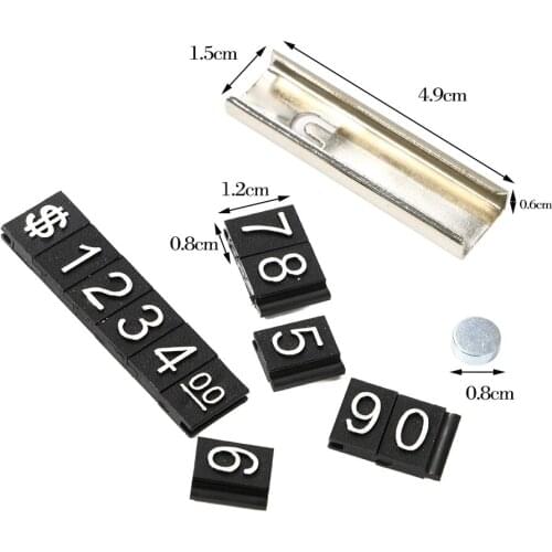Magnetic Coat Price Tag Combined Arabic Numerals Signs Dollar Yen RMB Euro Currency Symbol Pricing Cube