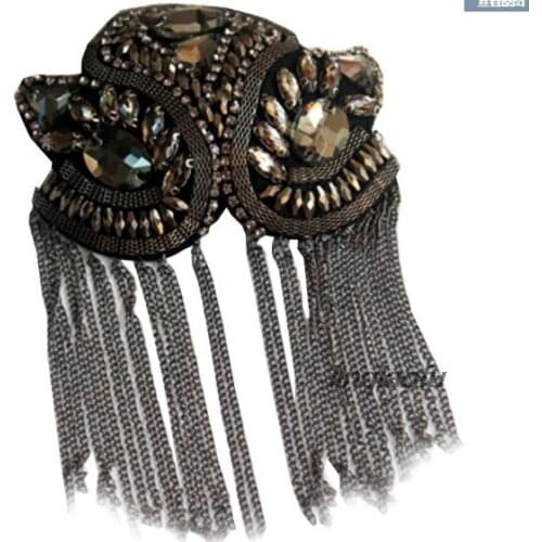 Korean-style modified western assembly brooch metal high-end performance stage clothing badge