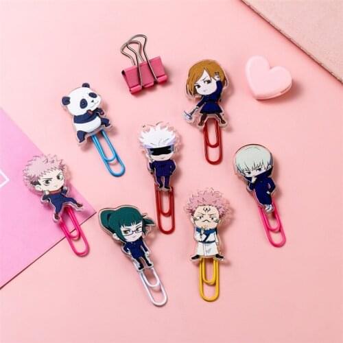 Cartoon Bookmarks Anime Book Mark Paper Clips Stationery For Teacher Students School Office Supply Page Holder Kids Gift 7CM
