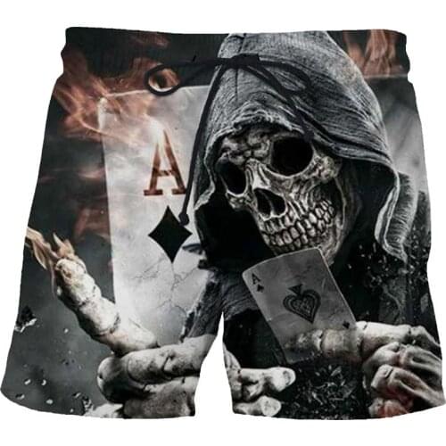 2021 men/women skull 3D Printed Summer Shorts Surfing Beach Shorts Masculino Travel Quick Dry Vacation Streetwear Board Shorts