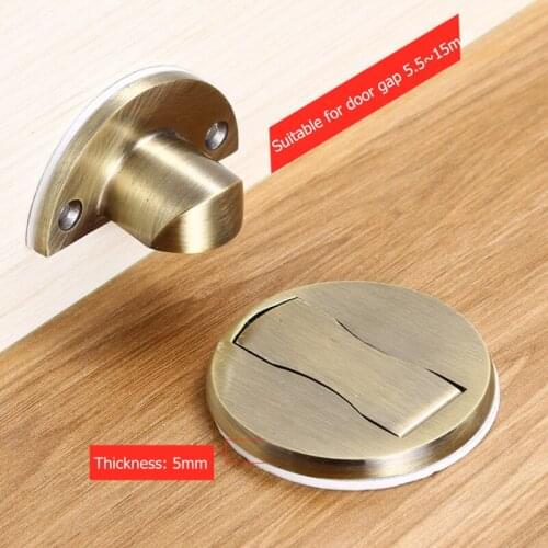 Heavy Duty Magnetic Door Stops Stainless Steel Dual Adhesives and Conceal Screw Mount Door Stopper Holder For Home Office Hotel