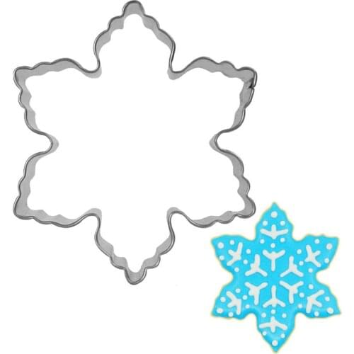 New Plaque Stainless Steel Snowflake Cookie Cutter Biscuit Tools DIY Baking