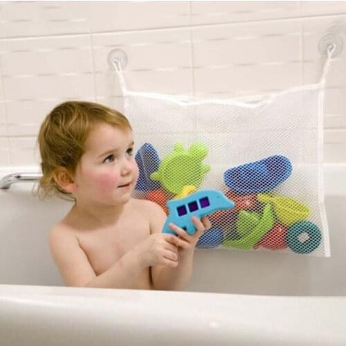 New Arrival Baby Bathroom Storage Bag Mesh Net Bathtub Suction New Fashion Kids Home Bathroom Portable Toys Storage Organizer