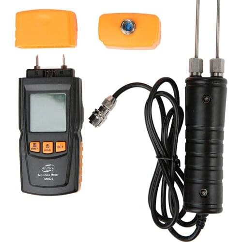 New GM620 Digital LCD Display Wood Moisture Meter 2~70% Humidity Tester Timber Damp Detector Portable Wood Moisture Meter