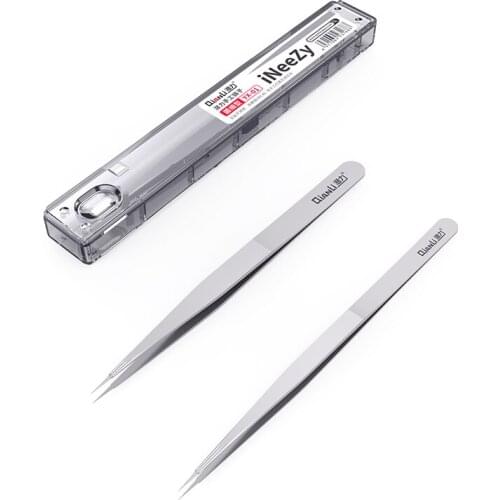 Qianli iNeezy Tweezers Ultra Fine Hand Polished Non-magnetic Stainless Tweezer BGA Motherboard Micro Jump Repair Forceps