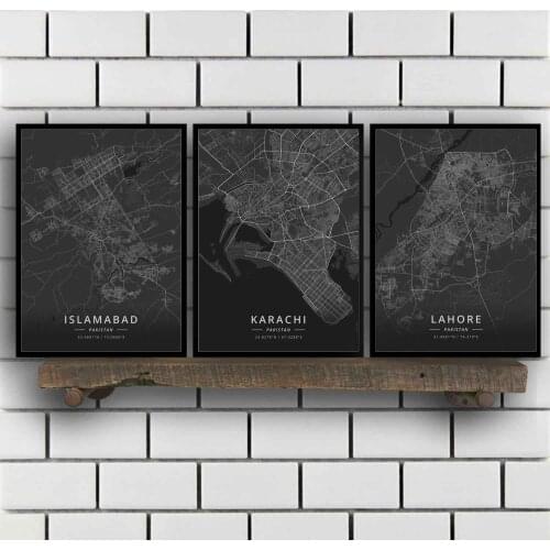 Karachi Islamabad Lahore Pakistan Poster