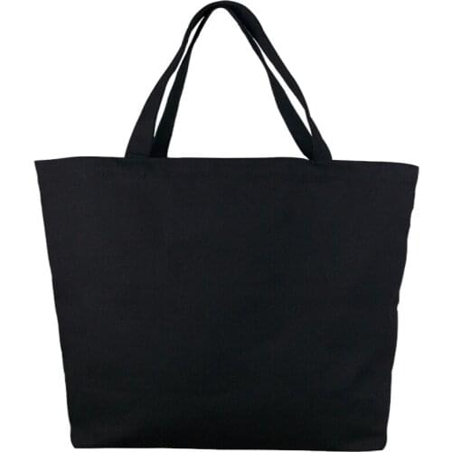 Simple blank green bag canvas bag zipper bag shopping bag male and female students large-capacity one-shoulder handbag