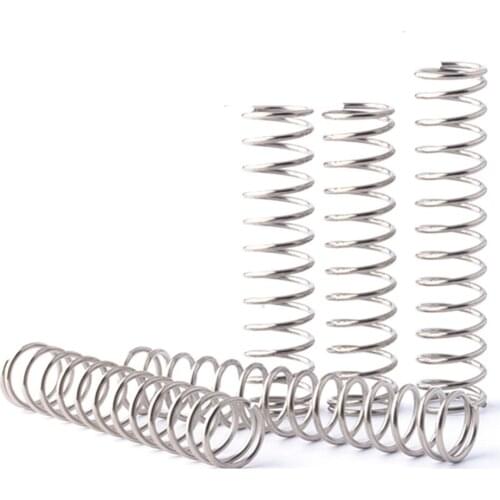 10PCS Stainless Steel Compression Spring 304 SUS Compressed Spring Wire Diameter 1.0mm Y-Type Rotor Return Spring