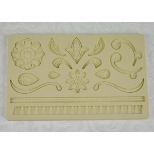 Factory Flowers Leaf Embossed Chocolate Candy Silicone Mold Cake Decoration Silicone Mold DIY Baking Tools