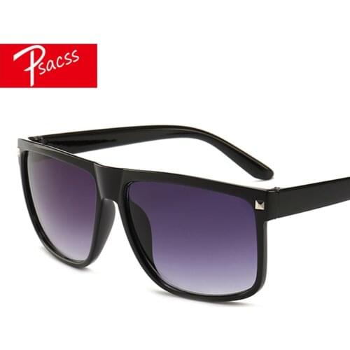Psacss NEW Vintage Square Sunglasses Women Men Brand Designer High Quality Retro Rivet Sun Glasses UV400 Lunette De Soleil Femme