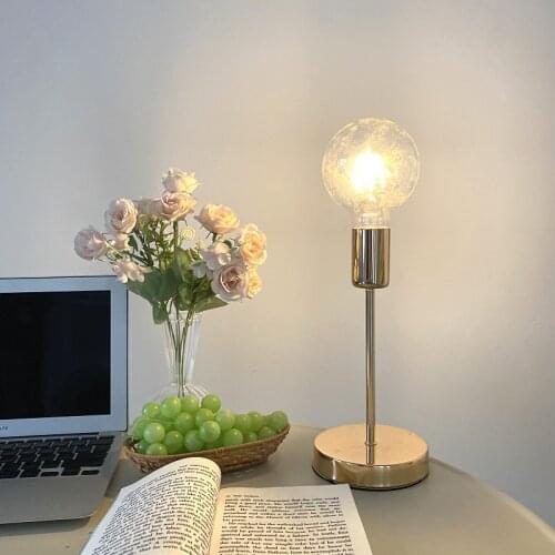 Bedroom Bedside Lamp Golden Modern Simple Model Room Decor Table Lamps College Dorm Study LED Desk Lamp E27 Table Light Fixtures