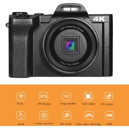 Sport Digital Video Camera 16XZoom WIFI 4K Ultra HD 1080P HDR Action Touch Screen Anti Shake Camcorder Outdoor Camera TF 64GB