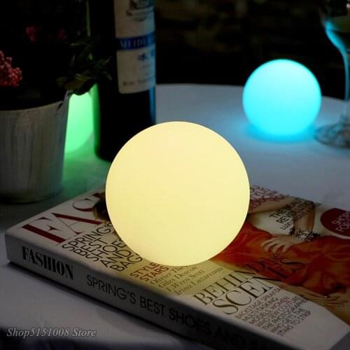 RGB LED Table Lamp Ball Colorful Bedside Lamp Novelty Light for Bedroom Study Room Foyer 24Key Remote Control Luminaria Fixtures