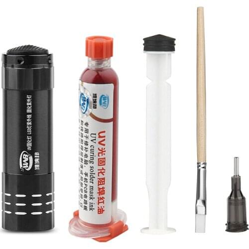 10CC Red Oil UV Solder Mask Ink BGA PCB Paint Prevent Corrosive Arcing Soldering Paste Flux