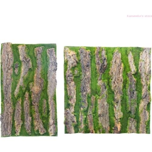 Wall Decoration Green Plant Bark with Moss DIY Artificial Bark Indoor Pipe Decoration for Water Pipe Pillar Cover