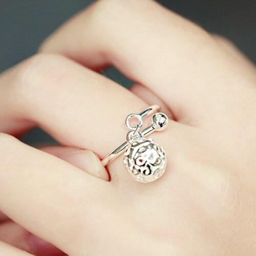 925 Sterling Silver Viballs Open Rings For Women Fashion Prevent Allergy Sterling-silver-jewelry