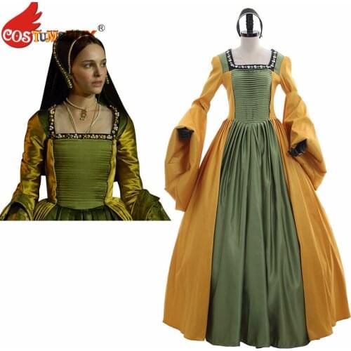 Costumebuy The Other Boleyn Girl Anne Mary dresses Tudor England Women Dress Party Dancing Ball Gown Drama performance