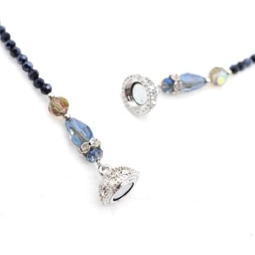 2020 Summer Boho New Women Necklace Kpop Fashion Joker Simple Crystal Beads Sweater Chain Women Shiny Birthday Gifts