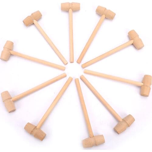 1/5/10Pcs Wooden Hammer Mallet Carving Tool Leather Craft Jewelry Making Hammer Tool
