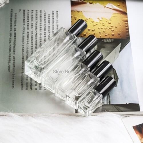 10pcs 3ml 4ml 7ml 20ml 30ml Travel Clear Glass Perfume Atomizer Small Mini Empty Spray Refillable Bottle With Gold/Silver Cap
