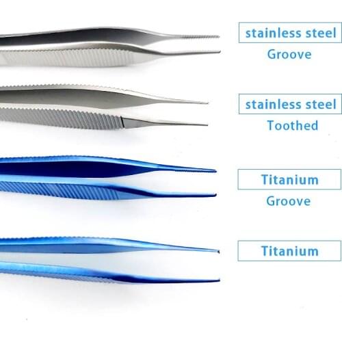 12.5cm Cartilage Tweezers Tissue Forceps for Nasal Plastic Nose Reshape Titanium Stainless Steel Instruments and Tools