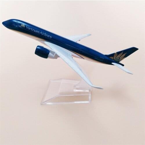 16CM 1:400 Scale Vietnam Airlines Airbus A350 Airplane Model Metal Diecast Aircraft Plane Toys Kids Gift Display Collection