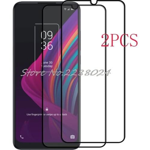 2PCS For TCL 10 SE Screen Protector Case Full Glue Tempered Glass Protective Cover On 10SE TCL10SE