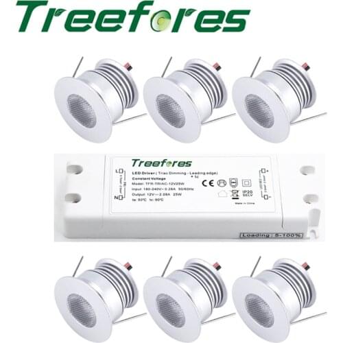 3W 12VDC CREE XBD Mini Led Spotlight With Triac/0-10V PWM Dimmable Power Supply Deck Table Restaurant Spot Lighting