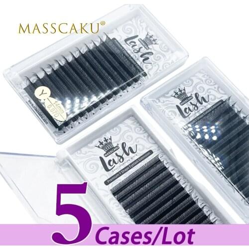 5case/lot New arrivals Y-Shaped faux mink individual lashes high quality C/D curl fluffy lash extension for makeup