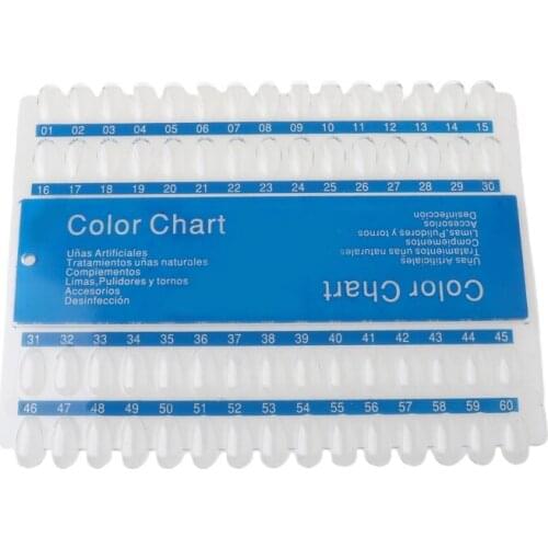 60 Grids Nail Art Tips Color Chart Display Rack Polish Practice Palette Stand