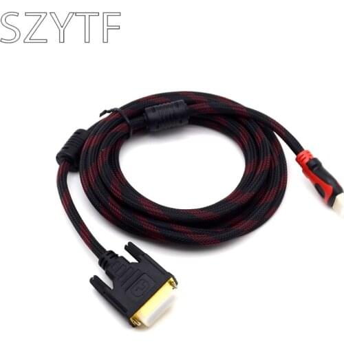 Audio Video Cables Fast Turn DVI 24+1 Pin Adapter Gold Plated Male to Male 1080P HD HDTV HD 3m for PC XBOX raspberry