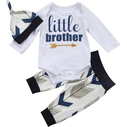 Hot Infant Newborn Toddler Baby Boys Adorable Casual Long Sleeve Bodysuits Pants Outfits Clothes Sets