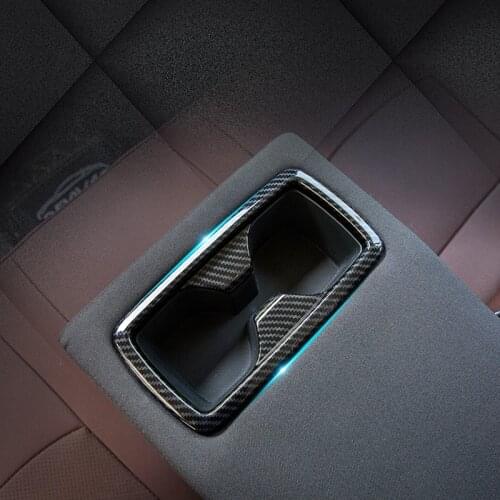 Rear Drain Cup Frame Decorative Stickers Sequins Modified ABS Carbon Fiber Pattern For Toyota Rav4 2019 2020