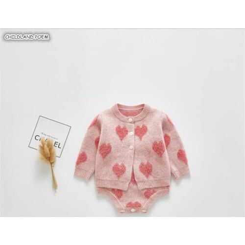 Baby Girl Clothes Newborn Knitted Baby Clothes Autumn Winter Cotton Woolen Christmas Baby Romper Baby Cardigan Baby Girl Romper